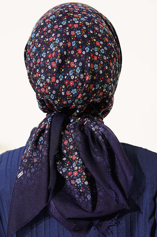 Foulard in cotone Flamu con fiori Parlement