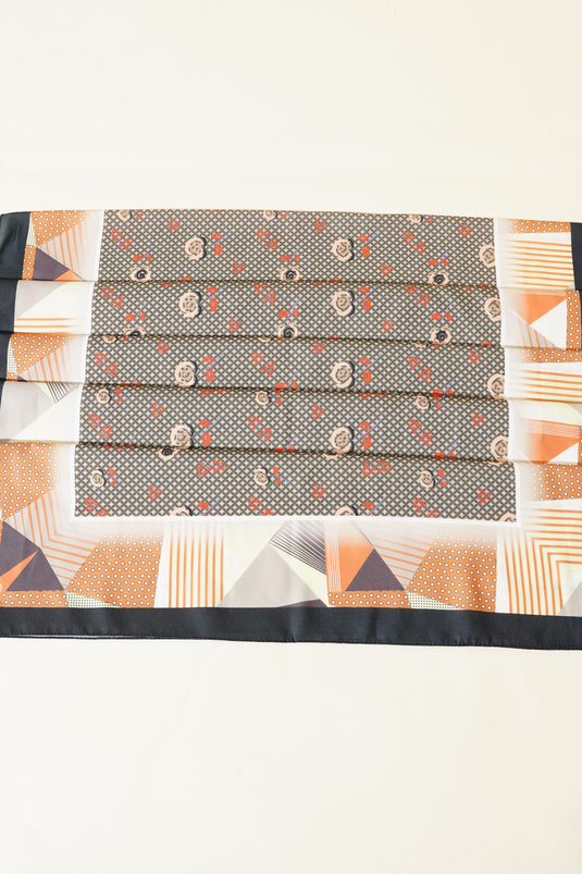 Ensemble de 3 châles en soie Medina à motif floral géométrique, assortis 2