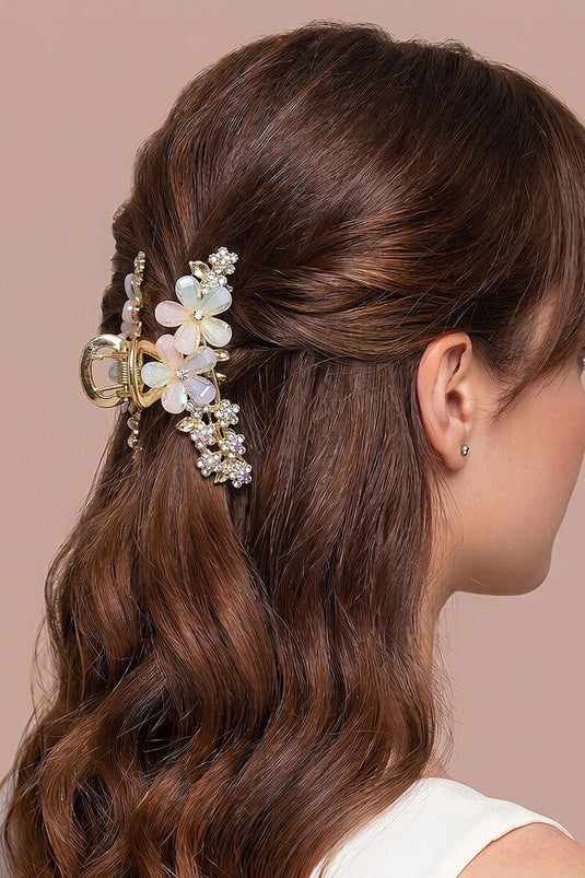 Floral Metal Clip Colorful