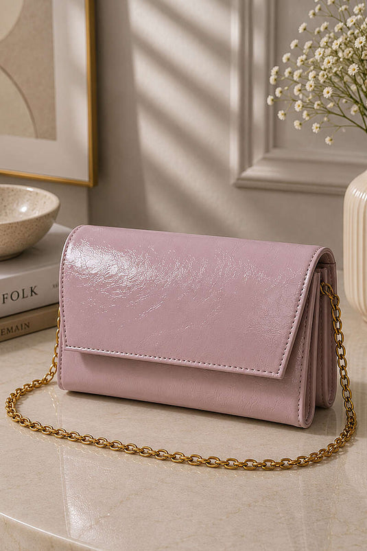 Sac à double compartiment avec fermeture magnétique couleur poudre