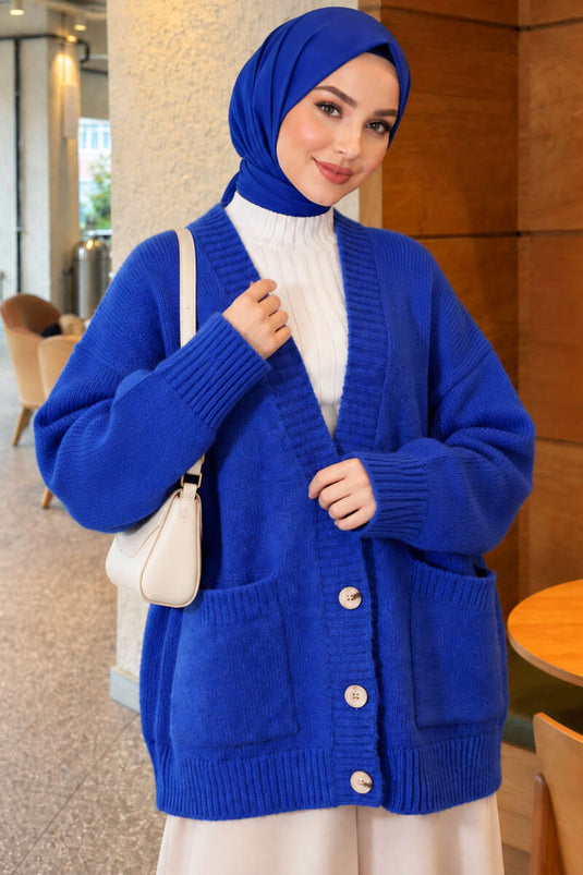 Gilet En Maille À Double Poches Et Boutons Saks