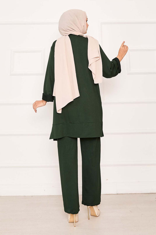Double Pocket Two Piece Suit Emerald