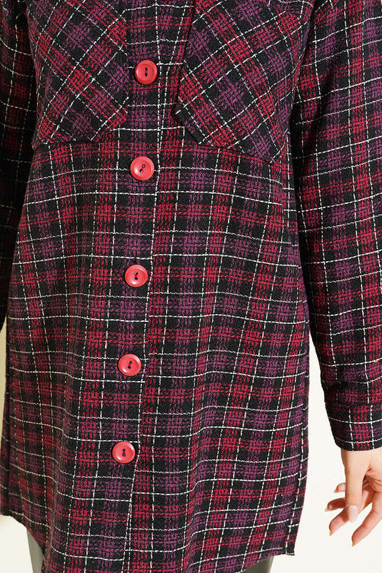 Chemise Oversize À Double Poches En Mauve