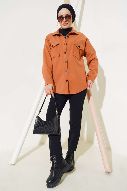 Veste à double poche poitrine boutonnée Tile