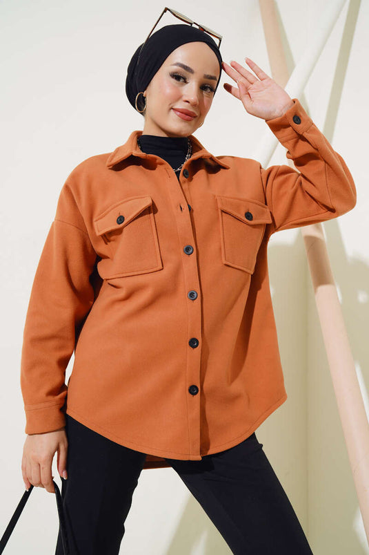 سترة ذات أزرار وجيب مزدوج على الصدر