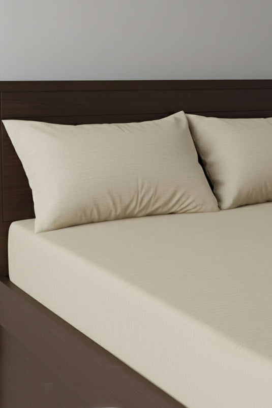 Double Bed Sheet Set Beige