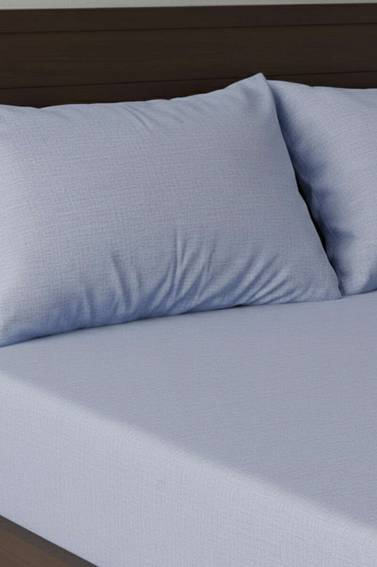 Ensemble de draps pour lit double, bleu