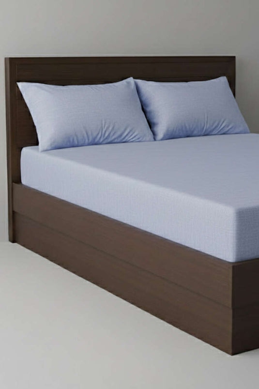 Ensemble de draps pour lit double, bleu