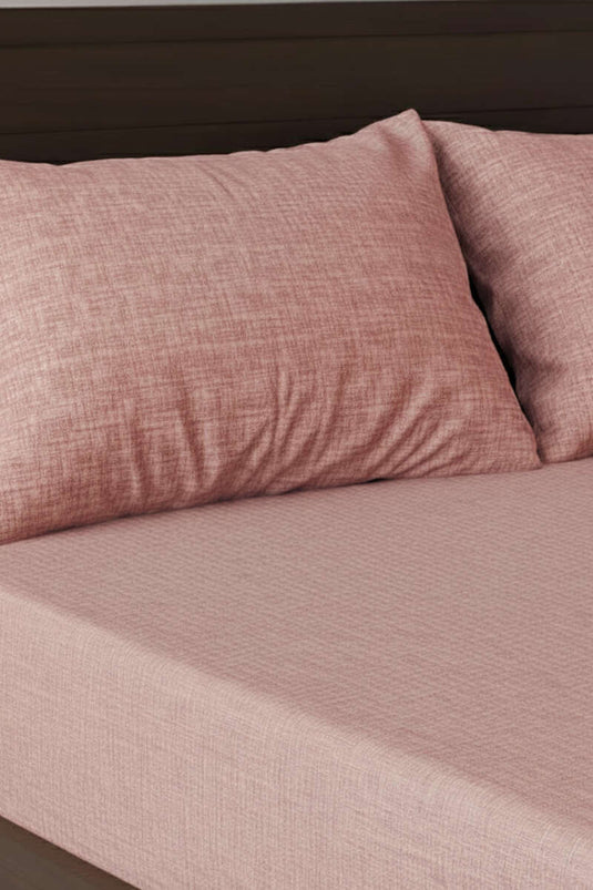 Çift Kişilik Çarşaf Takımı Pudra