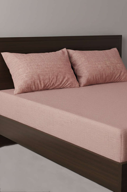 Çift Kişilik Çarşaf Takımı Pudra