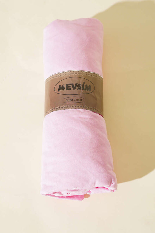 Drap-housse double en jersey rose