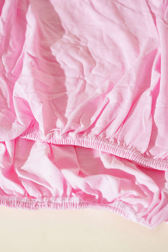 Drap-housse double en jersey rose