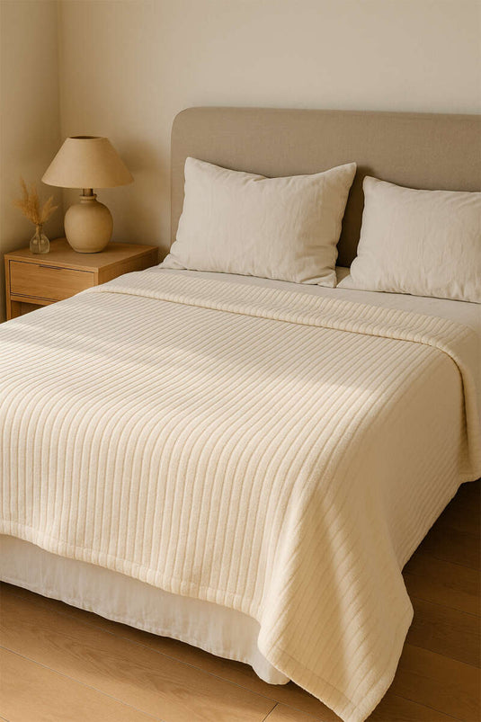 Couverture Polaire Crème Double