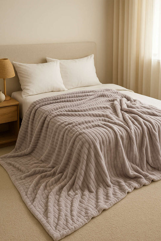 Plaid Polar Grigio Doppio