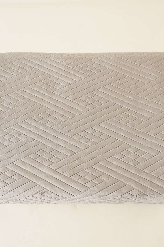 Couvre-lit double beige