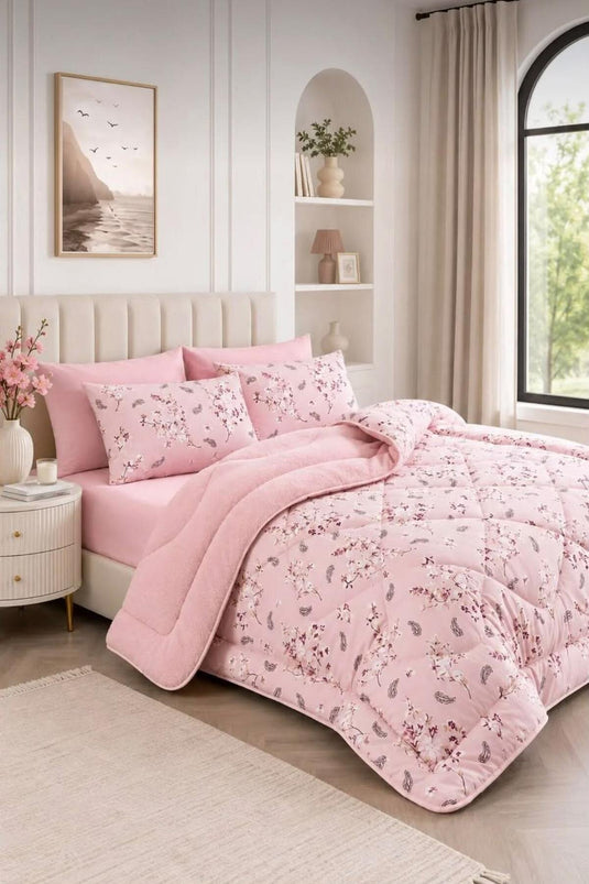 Dubbelzijdige Roze Dekbedovertrekset