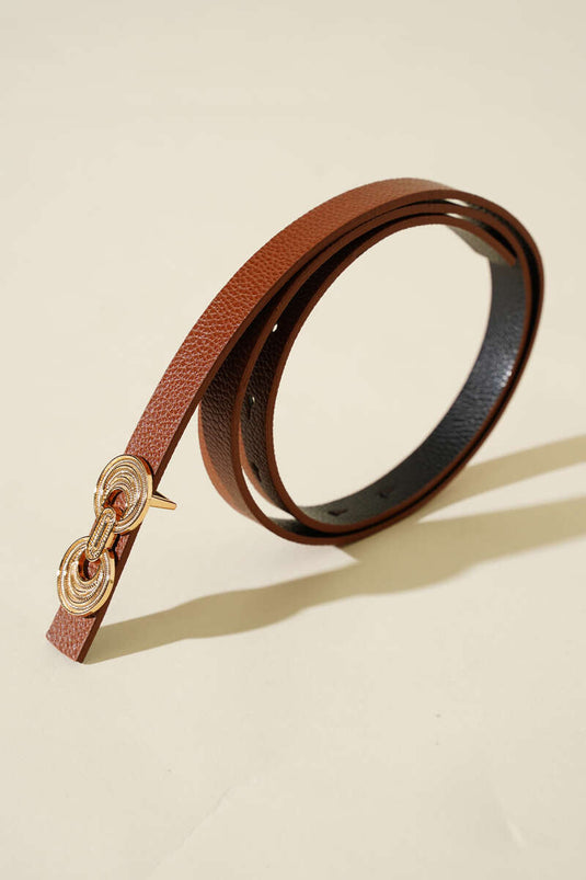 Brown Reversible Buckle Belt