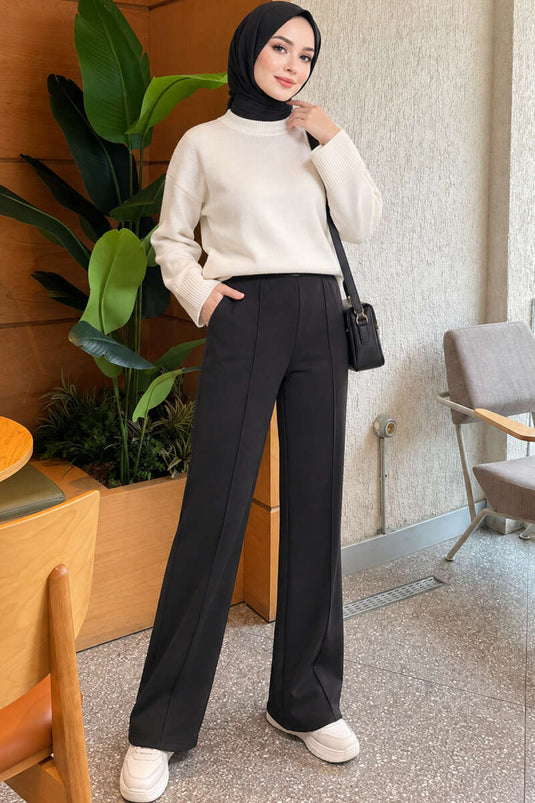 Pantaloni Larghi Stile Spagnolo Neri