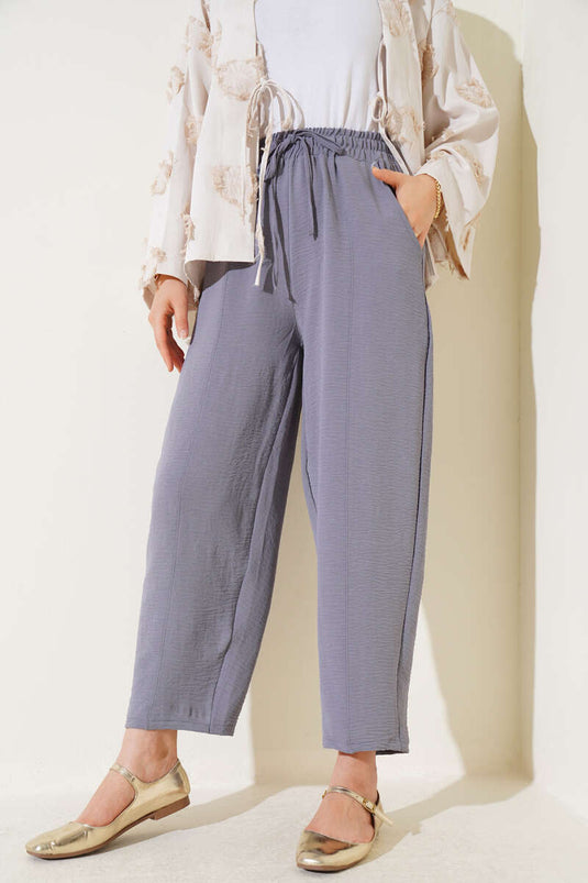 Chimali Belted Trousers, Welding Grey