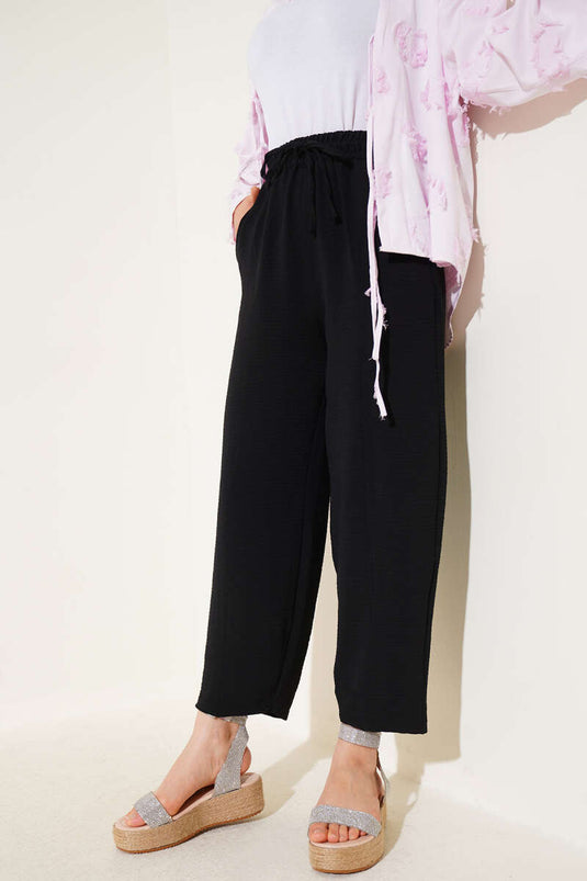 Chimali Belted Trousers Black
