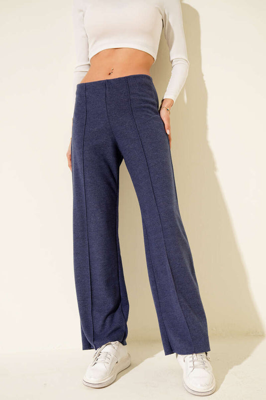 Pantalon large en cachemire Chimali indigo