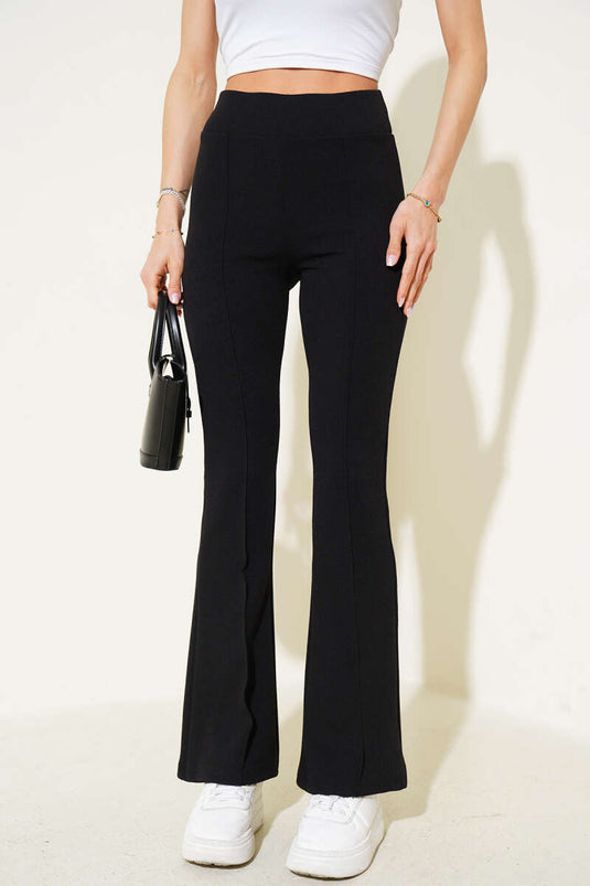 Pantalones acampanados negros