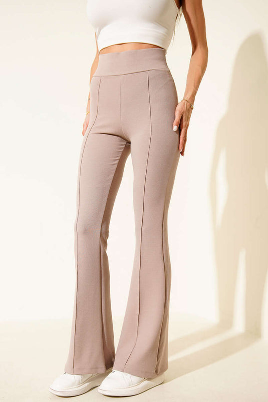 Chimali Spanish Flare Trousers Mink