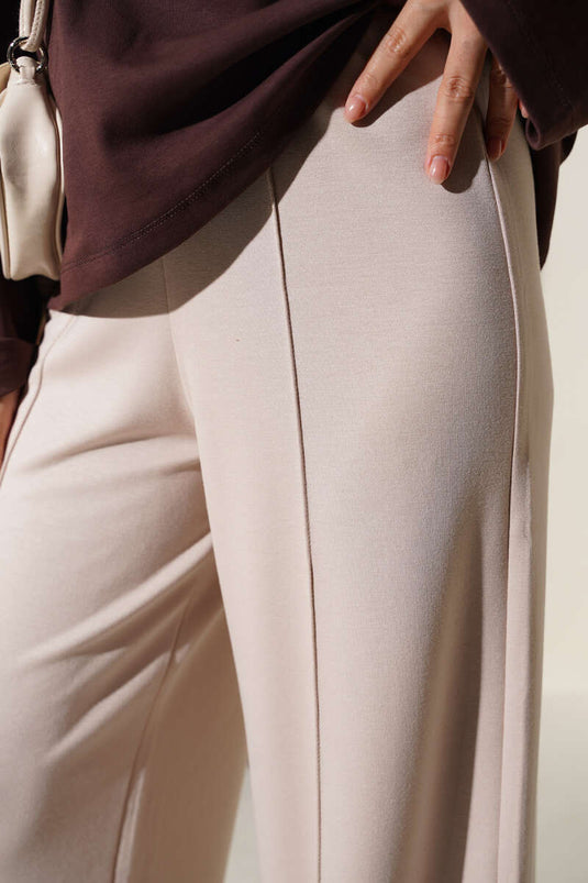 Pantalon Culotte Beige