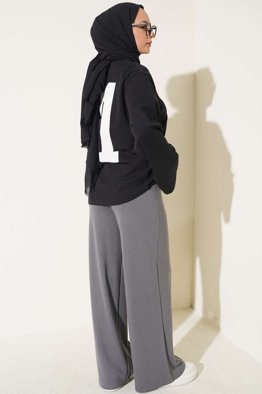 Pantalon Lounge Ajusté Gris Fumé