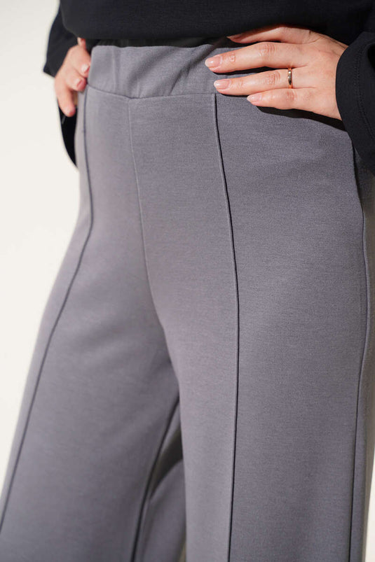 Pantalón De Descanso Ajustado Gris Humo
