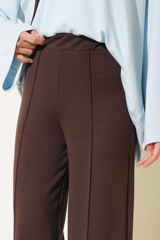 Pantalon Ample Marron