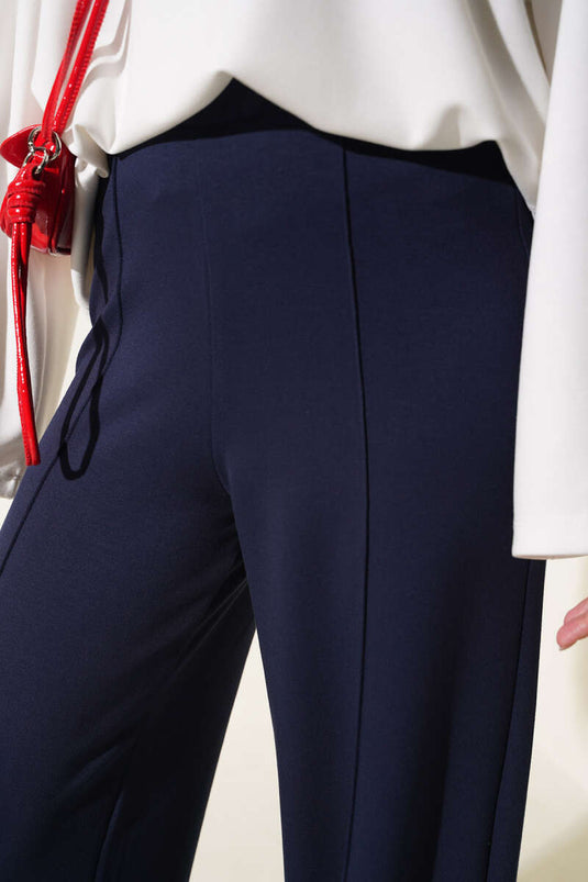 Pantalon À Cordons Bleu Marine