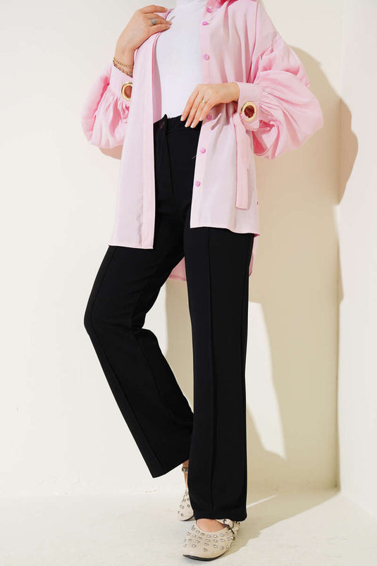 Çımalı Palazzo Pantolon Siyah