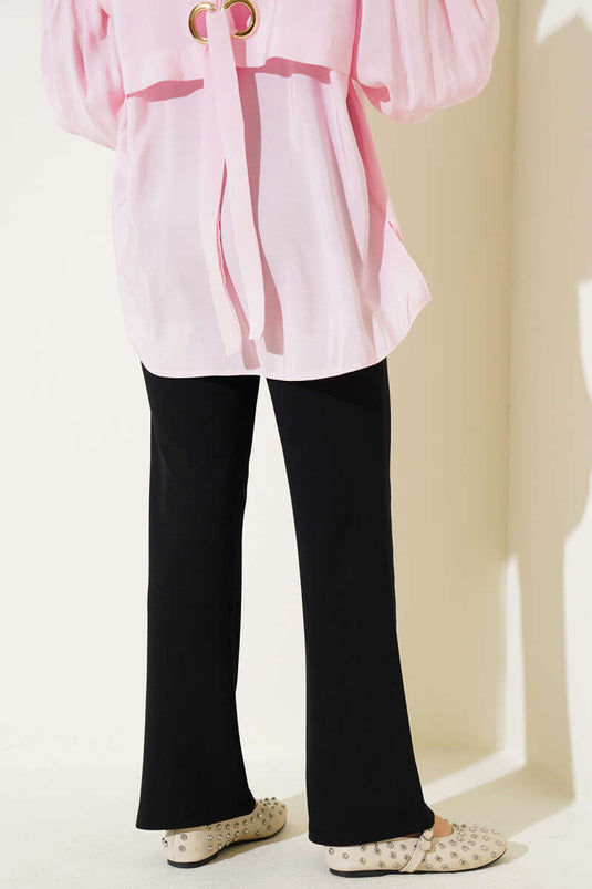 Çımalı Palazzo Pantolon Siyah