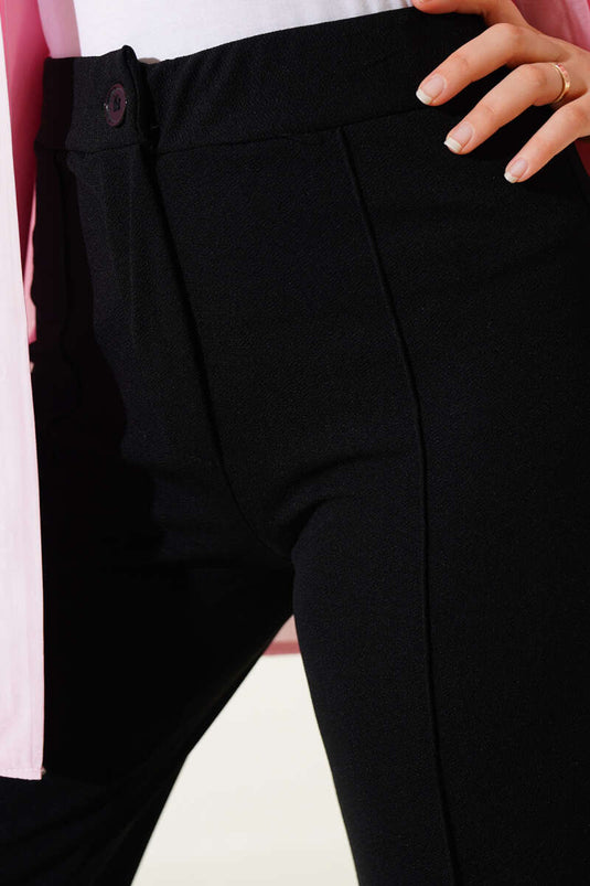 Çımalı Palazzo Pantolon Siyah