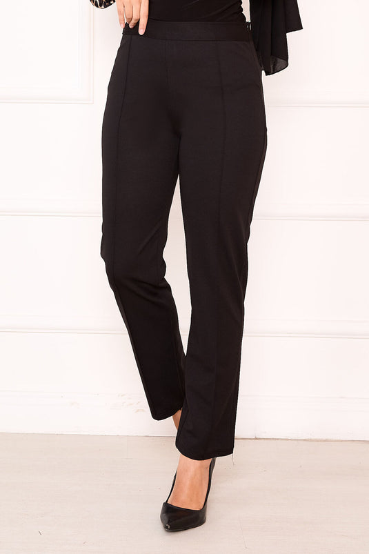 Çımalı Pantalon Hijab Noir