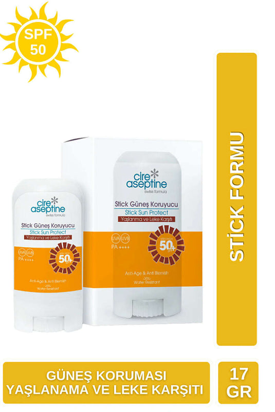 Cire Aseptine Sun Protection Stick SPF 50, Anti-Aging & Dark Spot Care, 17g