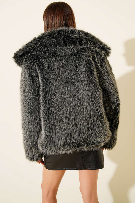 Çıtçıt Düğmeli Salaş Lolita Mont Antrasit