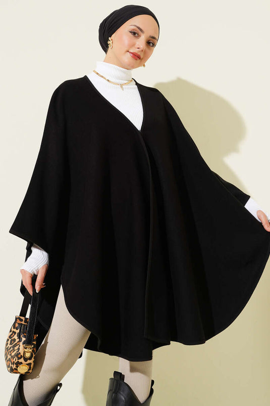 معطف واقٍ أساسي بأزرار كبس، أسود