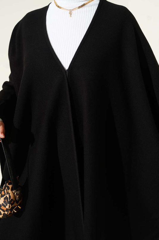 معطف واقٍ أساسي بأزرار كبس، أسود