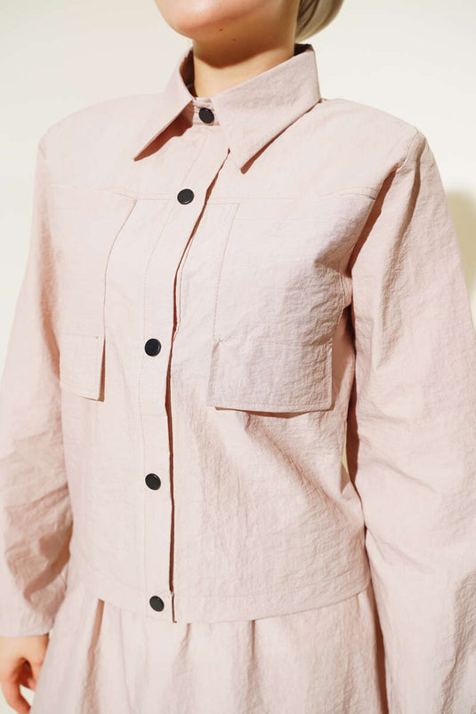 Çıtçıtlı Etekli Paraşüt İkili Takım Latte