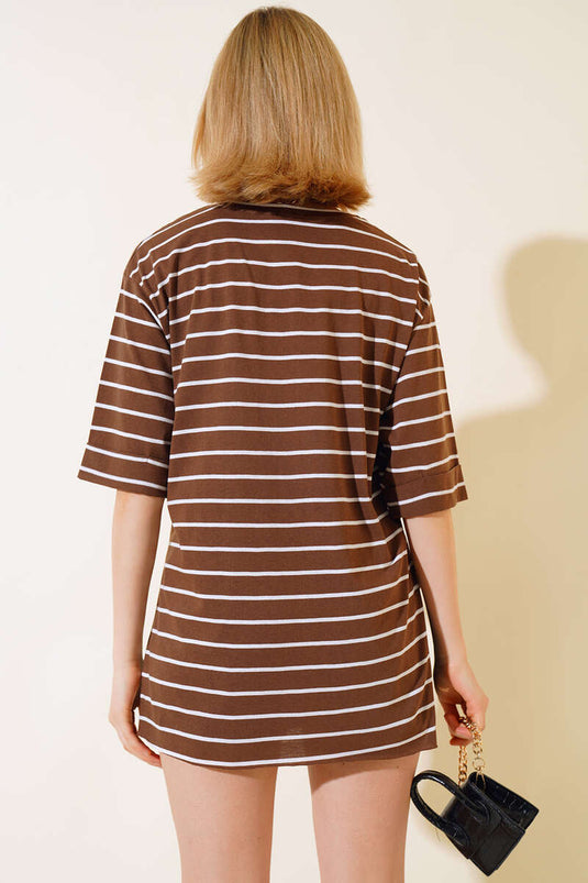 Striped Coffee T-shirt
