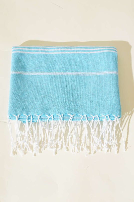 Striped Beach Towel Ice Blue
