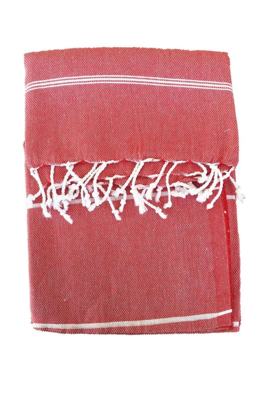 Striped Beach Towel Red