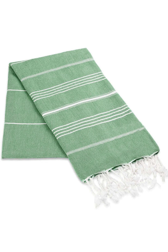 Striped Beach Towel Green