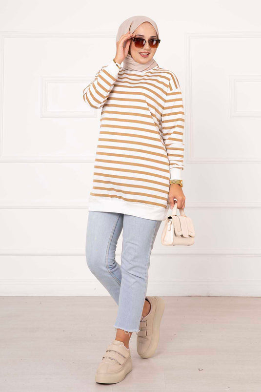 قهوة مخططة بنكهة الحليب والعرق