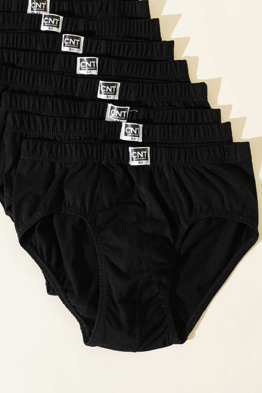 CNT 12-Pack Men's Briefs Black