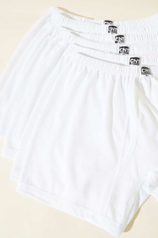 CNT 6-Pack Men's Boxer Shorts White