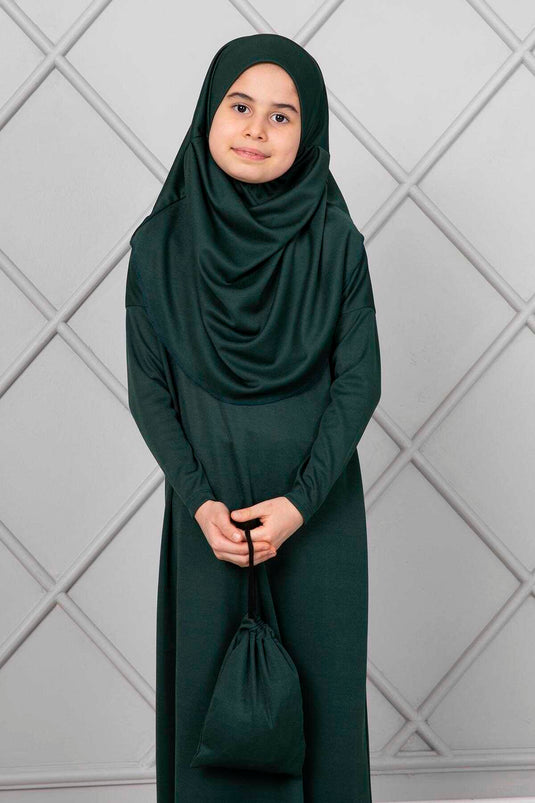 Hijab Children's Prayer Dress Emerald