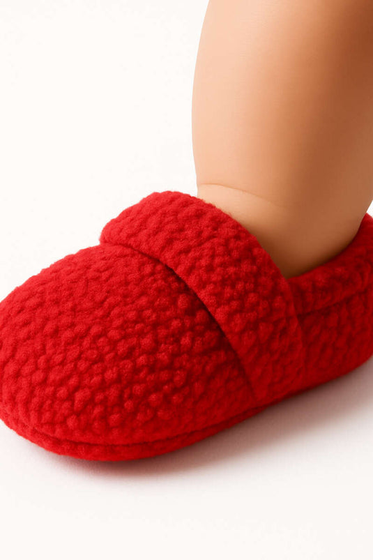 Çocuk Peluş Patik Kırmızı